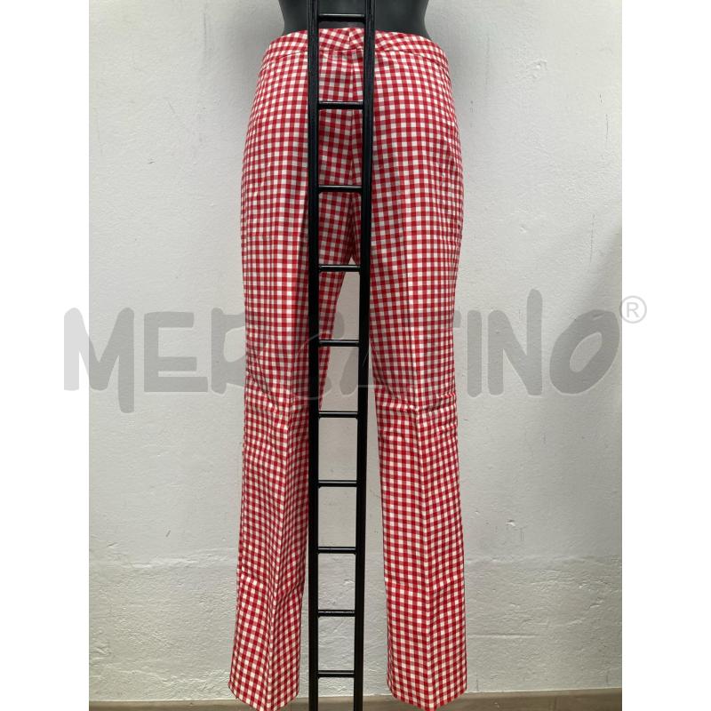 PANTALONE DONNA TONALI QUADRETTO ROSSO BIANCO | Mercatino dell'Usato Gazzada schianno 2