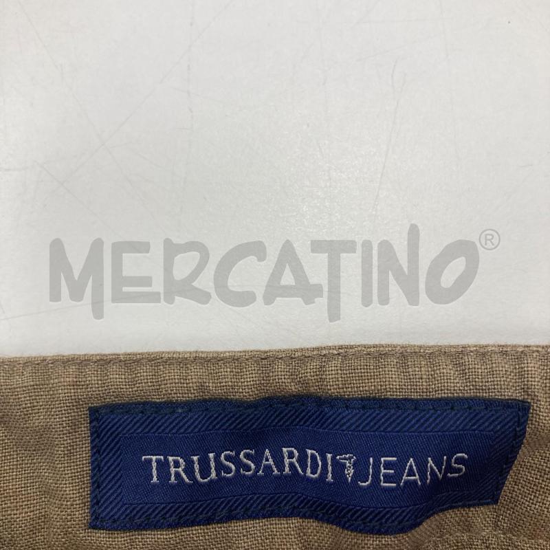 PANTALONE DONNA TRUSSARDI LINO MARRONE | Mercatino dell'Usato Gazzada schianno 3