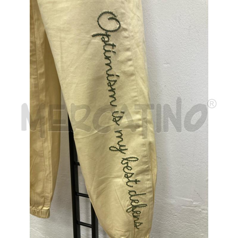 PANTALONE DONNA WHITESAND GIALLINO SCRITTA CUCITA | Mercatino dell'Usato Gazzada schianno 2