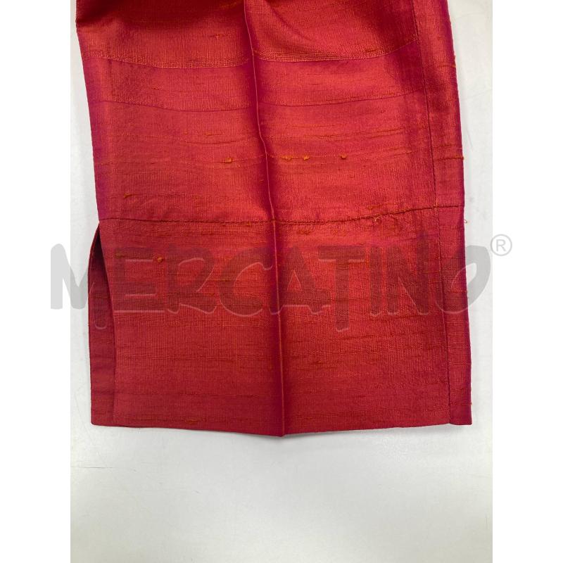 PANTALONE DONNA ZINI DIANA SETA ROSSO CANGIANTE SPACCO CAVIGLIA | Mercatino dell'Usato Gazzada schianno 5