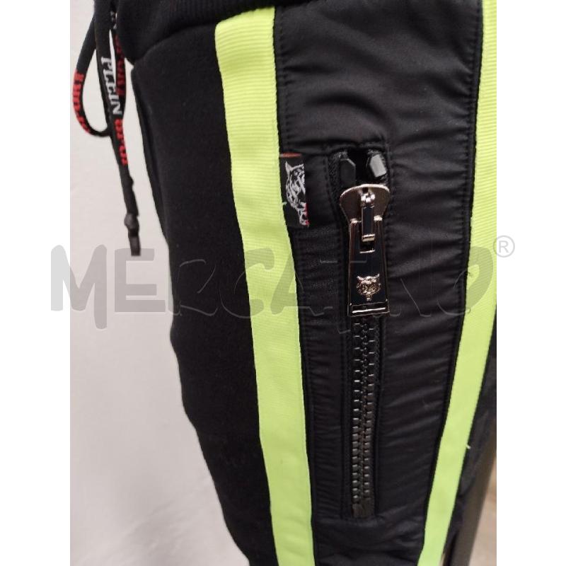 PANTALONE PLEIN SPORT NERO GIALLO FLUO | Mercatino dell'Usato Gazzada schianno 4