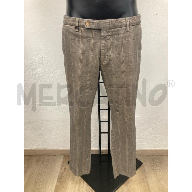 PANTALONE UOMO BERWICH QUADRATI MARRONI | Mercatino dell'Usato Gazzada schianno 1