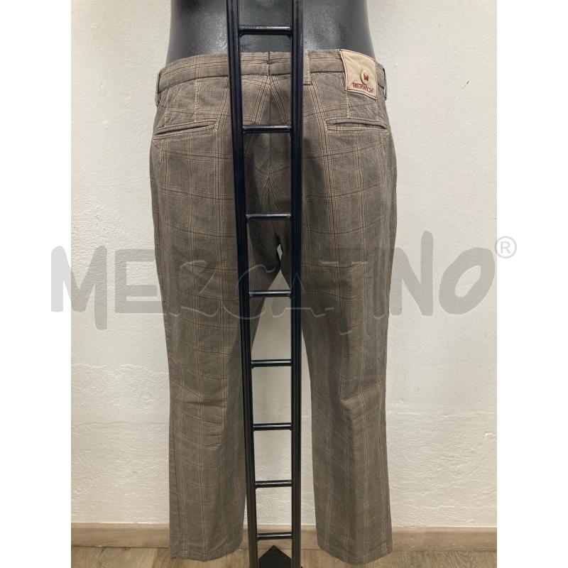 PANTALONE UOMO BERWICH QUADRATI MARRONI | Mercatino dell'Usato Gazzada schianno 2