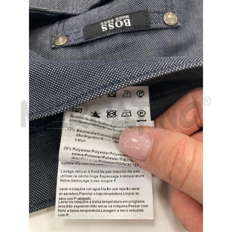 PANTALONE UOMO BOSS BLU PUNTINATO BIANCO | Mercatino dell'Usato Gazzada schianno 4