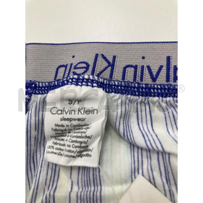 PANTALONE UOMO CALVIN KLEIN BIANCO RIGA BLU AZZURRO | Mercatino dell'Usato Gazzada schianno 4