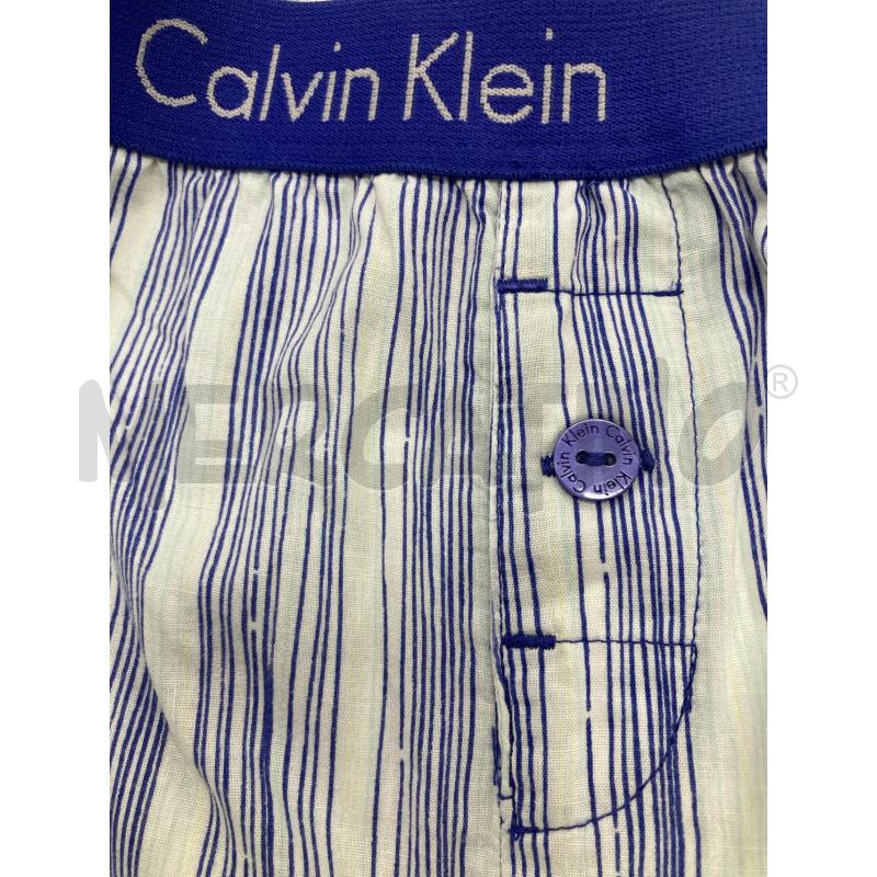 PANTALONE UOMO CALVIN KLEIN BIANCO RIGA BLU AZZURRO | Mercatino dell'Usato Gazzada schianno 5