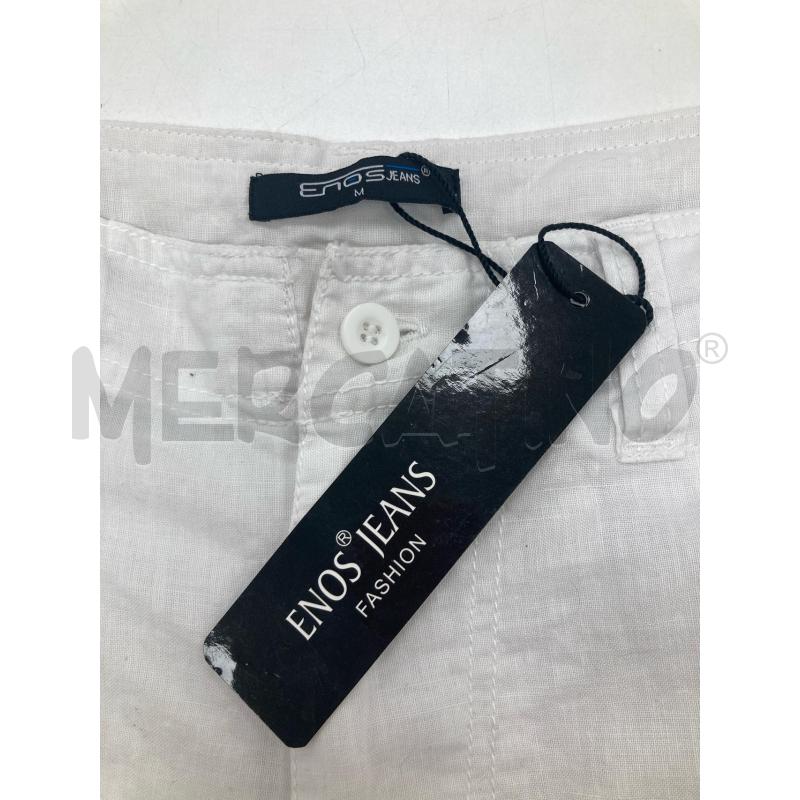 PANTALONE UOMO ENOS BIANCO LINO CARTELLINO | Mercatino dell'Usato Gazzada schianno 3