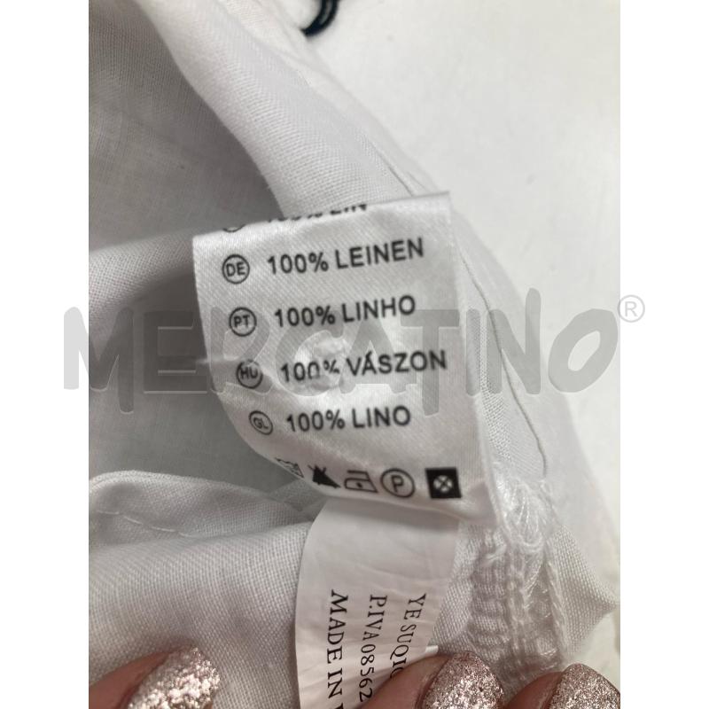 PANTALONE UOMO ENOS BIANCO LINO CARTELLINO | Mercatino dell'Usato Gazzada schianno 4