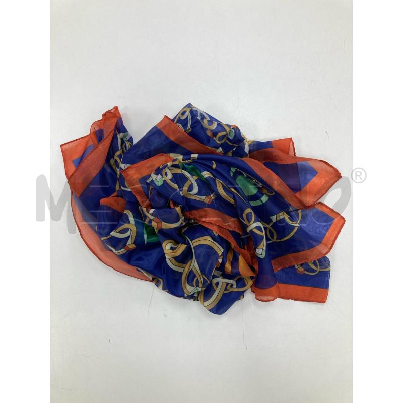 PASHMINA DONNA HERMES BLU BORDO BORDEAUX | Mercatino dell'Usato Gazzada schianno 2