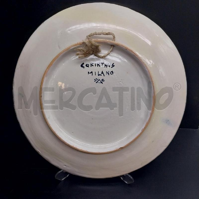 PIATTO D'EPOCA CERAMICA CORINTHYS MILANO CM.31 | Mercatino dell'Usato Gazzada schianno 2