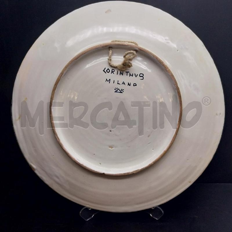 PIATTO D'EPOCA CERAMICA CORINTHYS MILANO CM. 37 | Mercatino dell'Usato Gazzada schianno 2