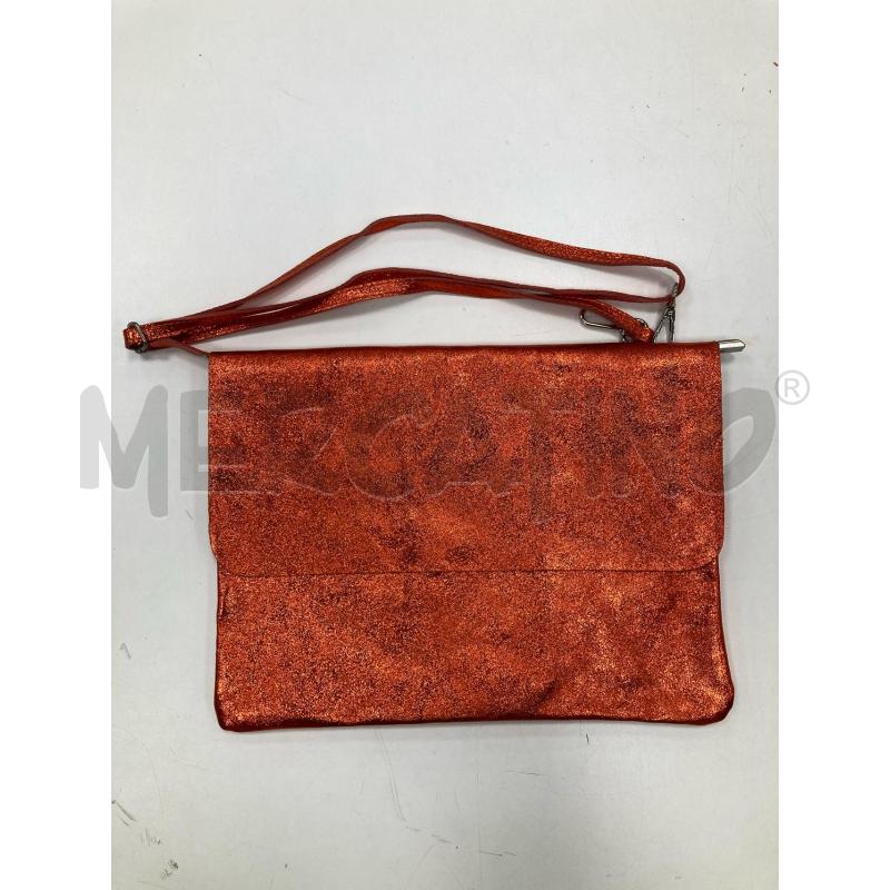 POCHETTE CON TRACOLLA PIATTINA ARANCIO BRONZO | Mercatino dell'Usato Gazzada schianno 1