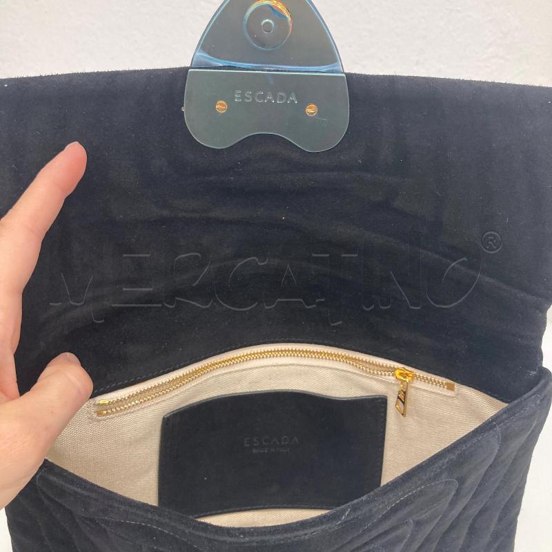 POCHETTE ESCADA VELLUTO NERO CUORE NO TRACOLLA | Mercatino dell'Usato Gazzada schianno 5