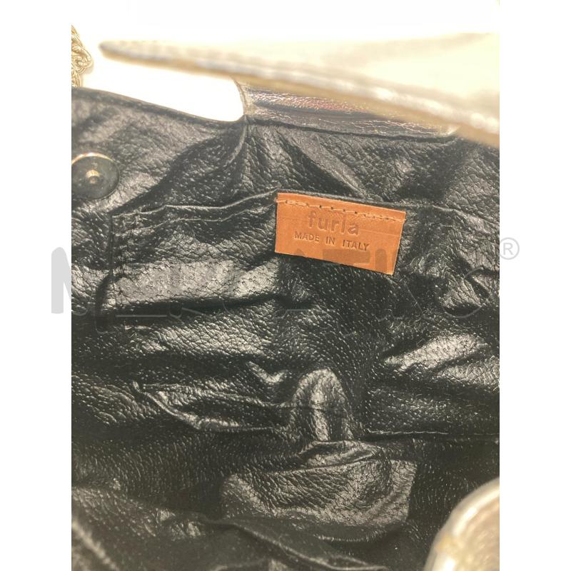 POCHETTE FURLA ARGENTO FIOCCO TRACOLLA ARGENTATA | Mercatino dell'Usato Gazzada schianno 4