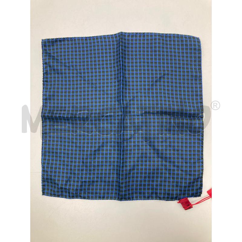 POCHETTE HUGO BOSS SETA BLU RIGHE VERDI | Mercatino dell'Usato Gazzada schianno 1