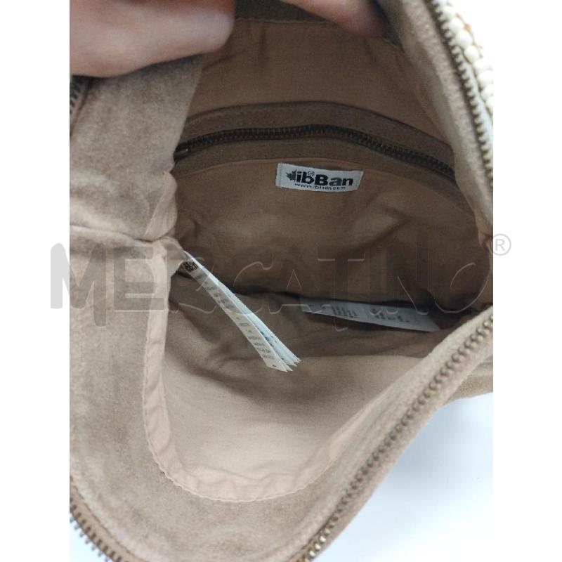 POCHETTE IBBAN CAMMELLO PERLINE POM POM SPECCHI  | Mercatino dell'Usato Gazzada schianno 5