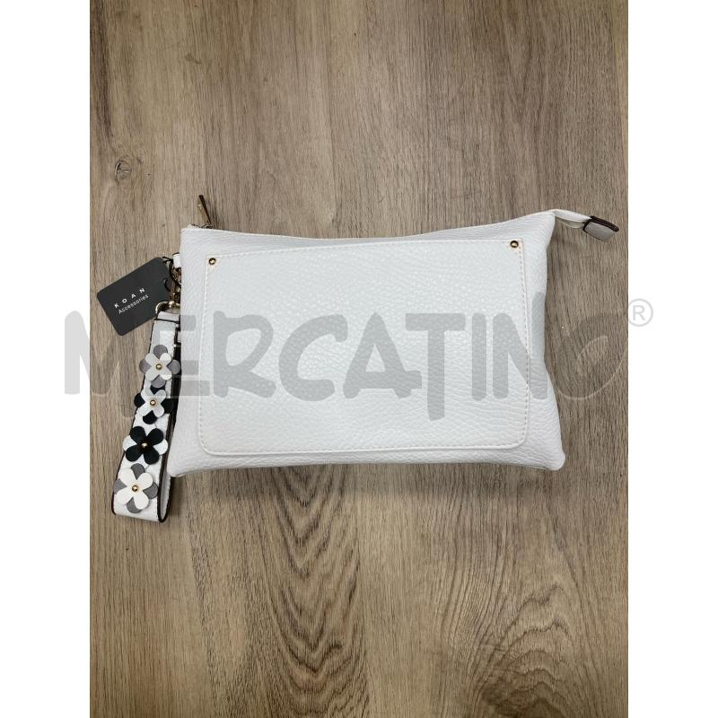 POCHETTE KOAN ECO BIANCA MANICO FIORI NERI | Mercatino dell'Usato Gazzada schianno 2