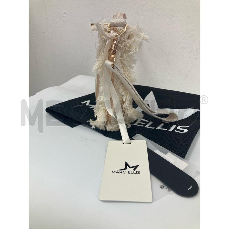 POCHETTE MARC ELLIS CARTELLINO BEIGE RIGHE ROSA FRANGE | Mercatino dell'Usato Gazzada schianno 2