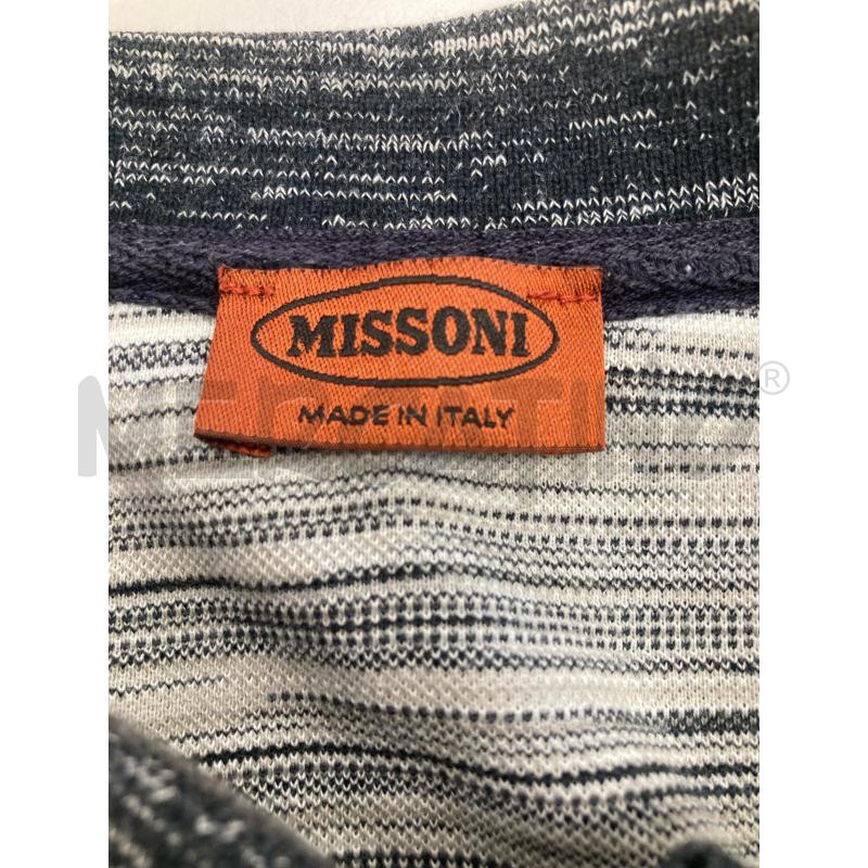 POLO UOMO MISSONI BLU BORDI MELANGE GRIGIO | Mercatino dell'Usato Gazzada schianno 3