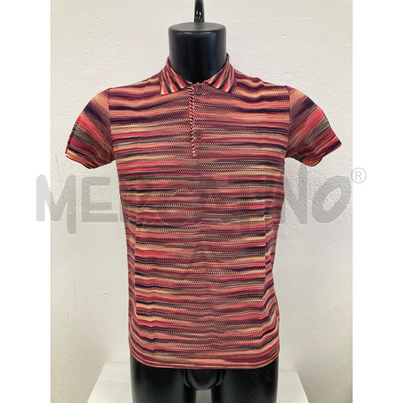 POLO UOMO MISSONI MELANGE ROSA CARTELLINO | Mercatino dell'Usato Gazzada schianno 1