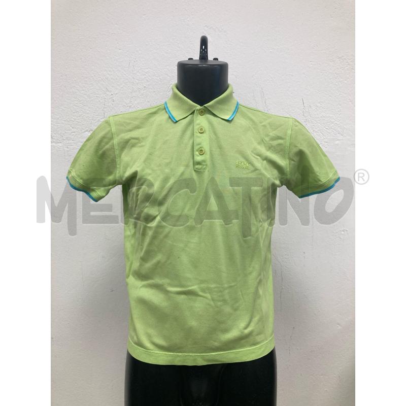 POLO UOMO MISSONI SPORT VERDE BORDO AZZURRO | Mercatino dell'Usato Gazzada schianno 1