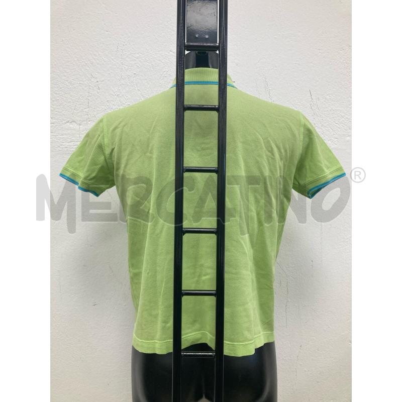 POLO UOMO MISSONI SPORT VERDE BORDO AZZURRO | Mercatino dell'Usato Gazzada schianno 2