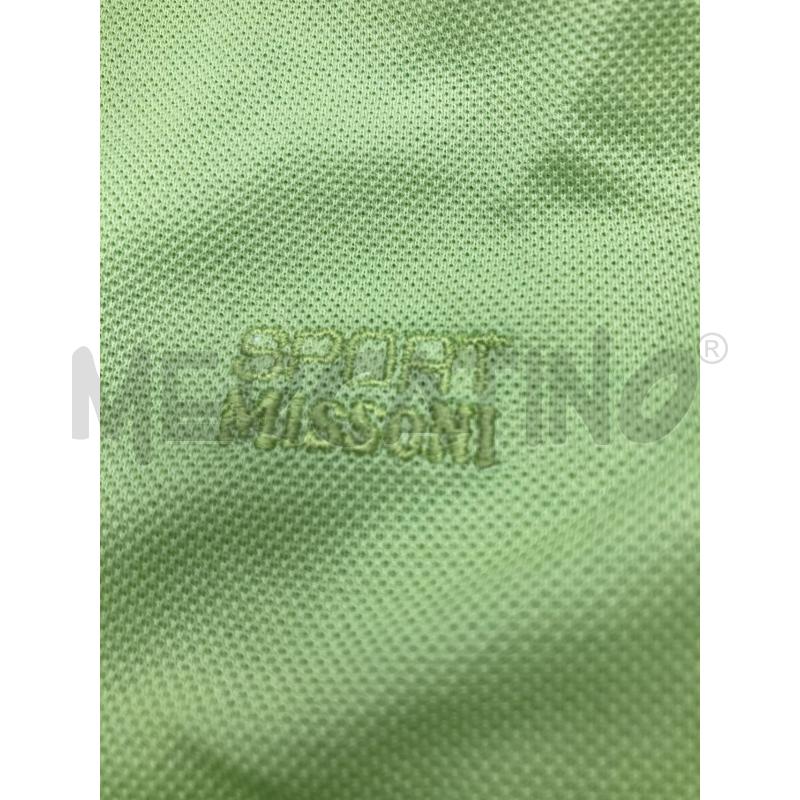 POLO UOMO MISSONI SPORT VERDE BORDO AZZURRO | Mercatino dell'Usato Gazzada schianno 4