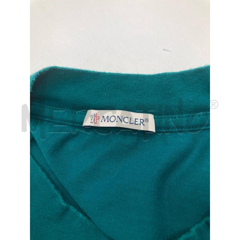 POLO UOMO MONCLER PETROLIO STAMPA NERA | Mercatino dell'Usato Gazzada schianno 3