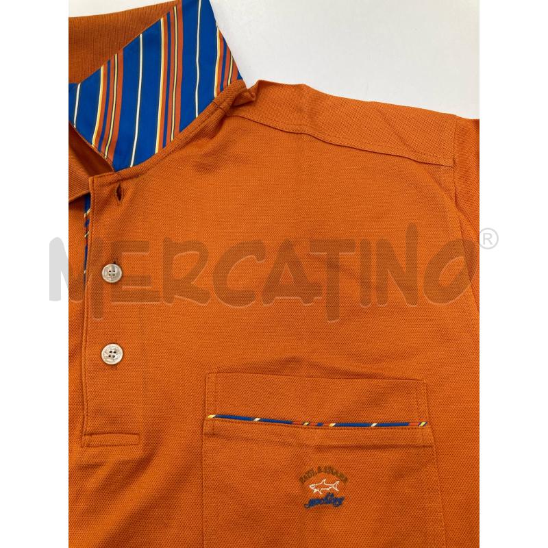 POLO UOMO PAUL&SHARK ARANCIONE RICHE COLLO BLU ARANCIO | Mercatino dell'Usato Gazzada schianno 5