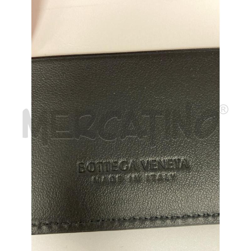 PORTA FOGLIO BOTTEGA VENETA PELLE NERA INCROCIATA | Mercatino dell'Usato Gazzada schianno 3