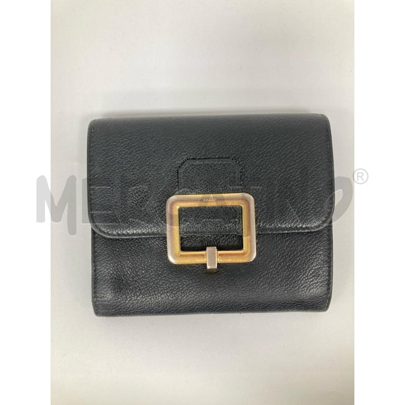 PORTA FOGLIO DONNA BALLY PELLE NERO CHIUSURA DORATA | Mercatino dell'Usato Gazzada schianno 1
