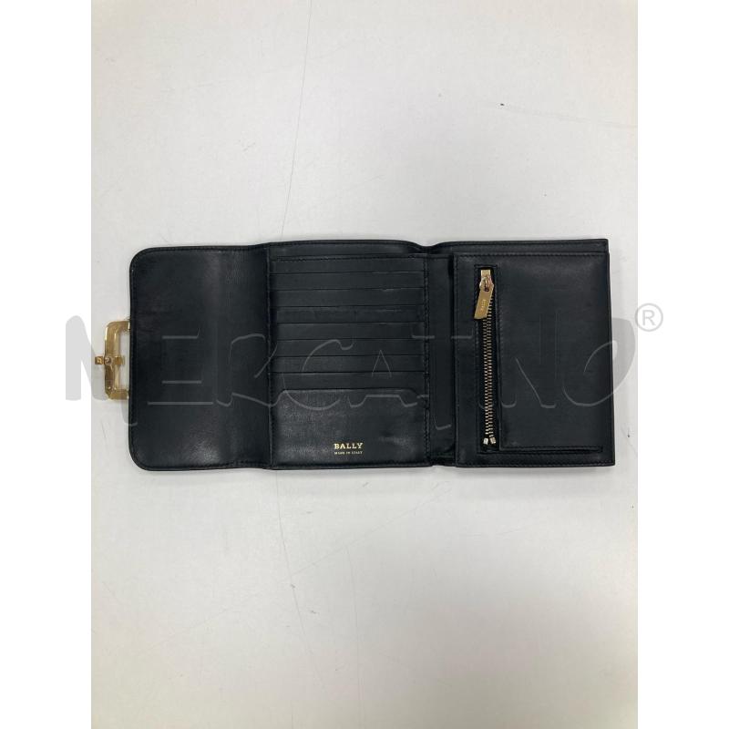 PORTA FOGLIO DONNA BALLY PELLE NERO CHIUSURA DORATA | Mercatino dell'Usato Gazzada schianno 3