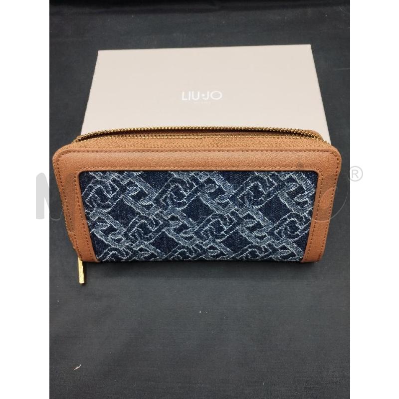 PORTA FOGLIO LIU JO JEANS BLU MARRONE | Mercatino dell'Usato Gazzada schianno 3