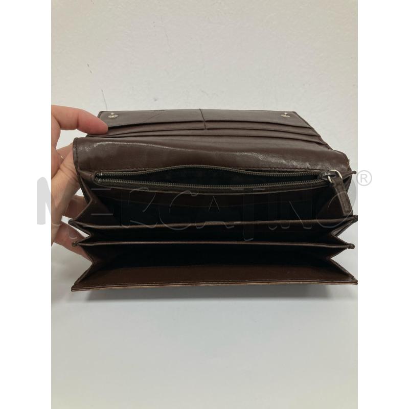 PORTA FOGLIO PRADA PELLE MARRONE STAMPA COCCO | Mercatino dell'Usato Gazzada schianno 4