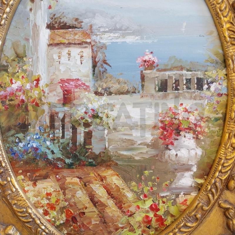 QUADRO CORNICE DORATA PAESAGGIO LAGO | Mercatino dell'Usato Gazzada schianno 3