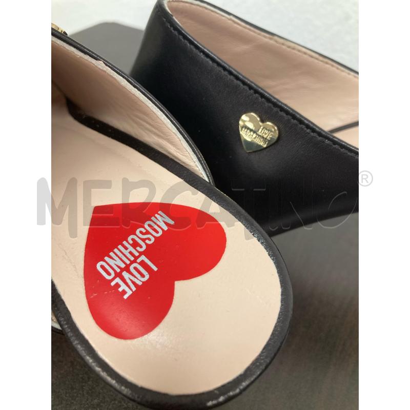 SABOT LOVE MOSCHINO NERE PUNTA ORO | Mercatino dell'Usato Gazzada schianno 5