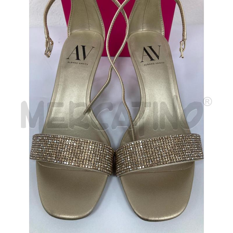 SANDALI DONNA ALBANO VANITY ORO BRILLANTINI | Mercatino dell'Usato Gazzada schianno 4