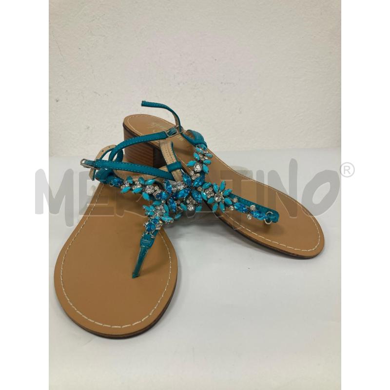 SANDALI DONNA GOLD&GOLD PIETRE AZZURRE | Mercatino dell'Usato Gazzada schianno 1