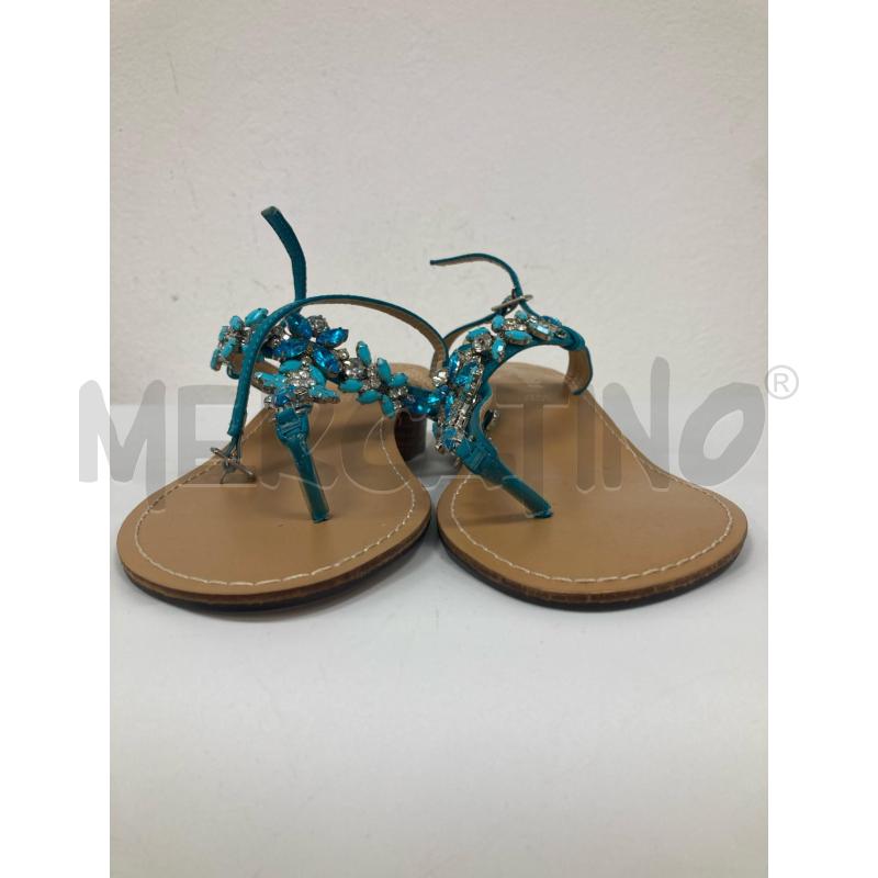 SANDALI DONNA GOLD&GOLD PIETRE AZZURRE | Mercatino dell'Usato Gazzada schianno 2