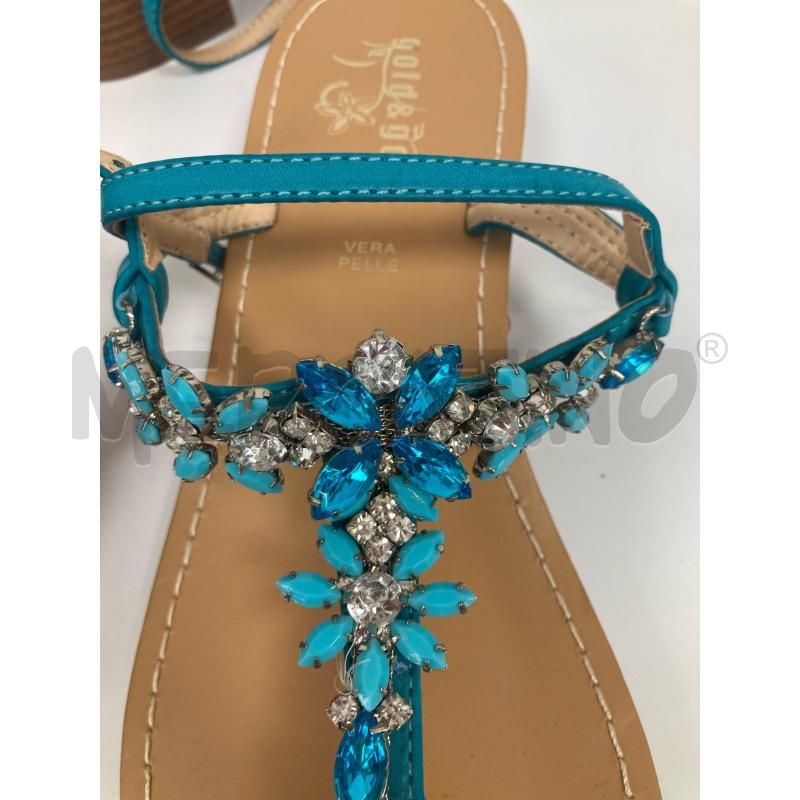 SANDALI DONNA GOLD&GOLD PIETRE AZZURRE | Mercatino dell'Usato Gazzada schianno 5