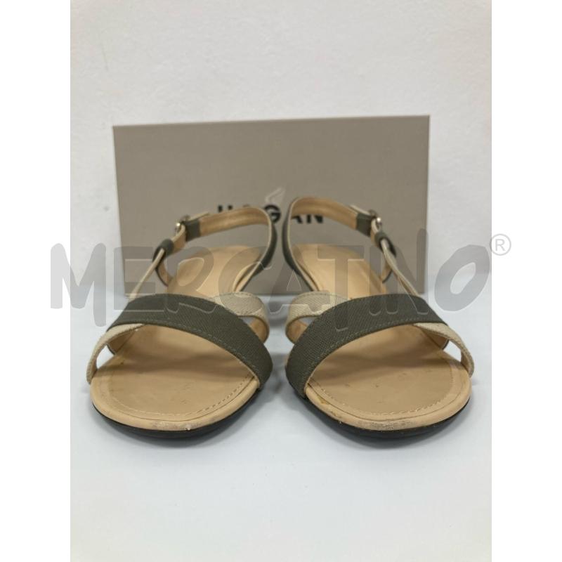 SANDALI DONNA HOGAN PELLE BEIGE FANGO TACCO | Mercatino dell'Usato Gazzada schianno 2