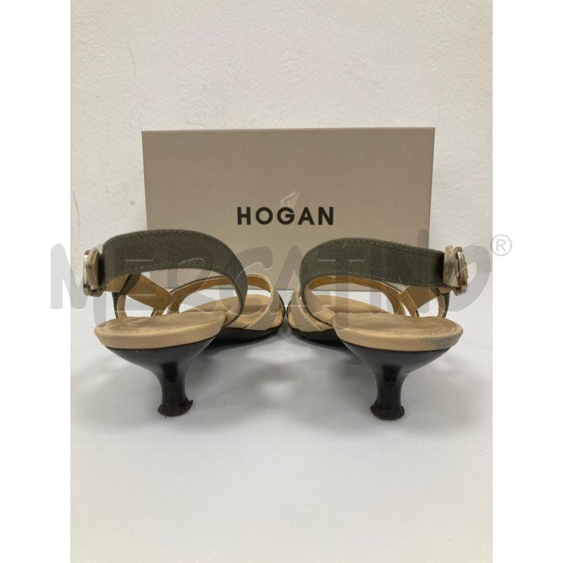 SANDALI DONNA HOGAN PELLE BEIGE FANGO TACCO | Mercatino dell'Usato Gazzada schianno 3