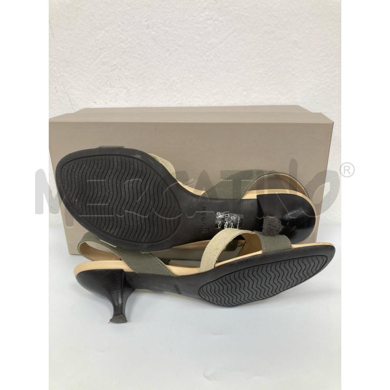 SANDALI DONNA HOGAN PELLE BEIGE FANGO TACCO | Mercatino dell'Usato Gazzada schianno 4