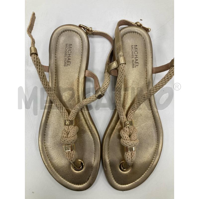 SANDALI DONNA MICHAEL KORS ORO CORDA | Mercatino dell'Usato Gazzada schianno 2