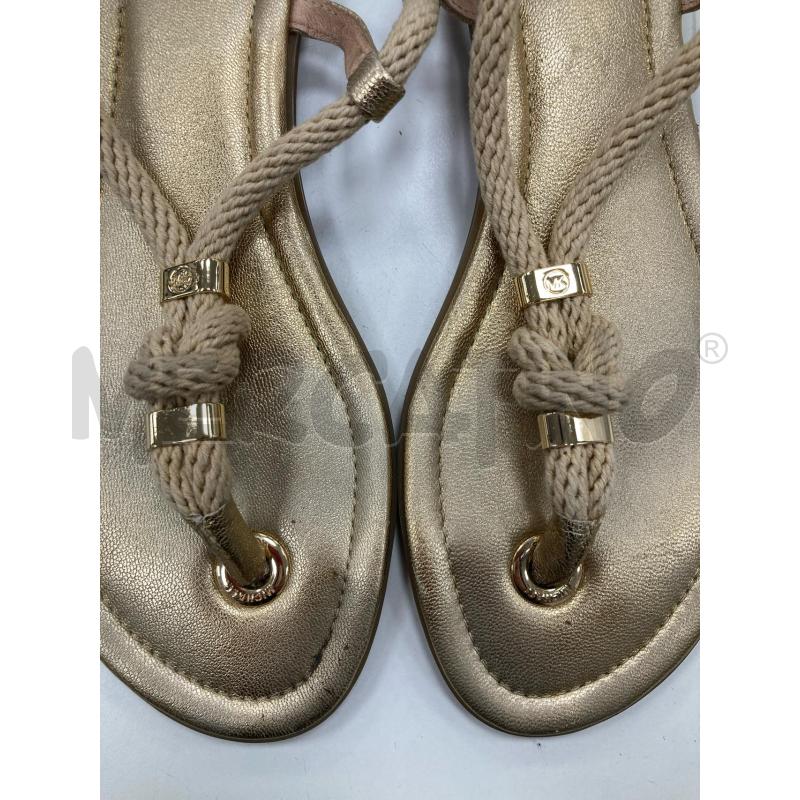 SANDALI DONNA MICHAEL KORS ORO CORDA | Mercatino dell'Usato Gazzada schianno 3