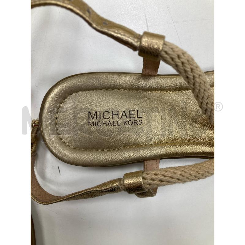 SANDALI DONNA MICHAEL KORS ORO CORDA | Mercatino dell'Usato Gazzada schianno 4
