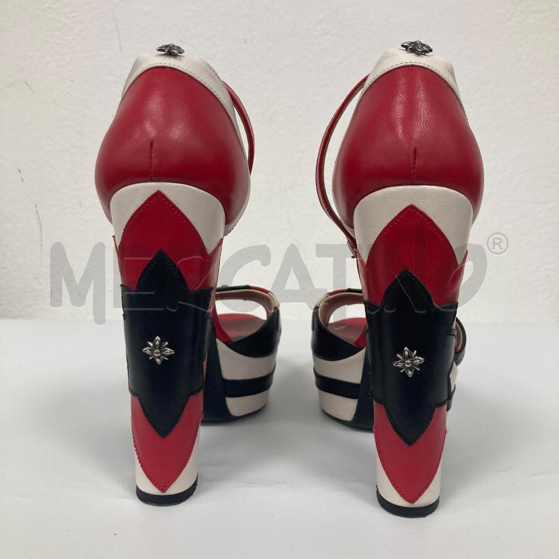 SANDALI DONNA RICHMOND ROSSO BIANCO NERO | Mercatino dell'Usato Gazzada schianno 3