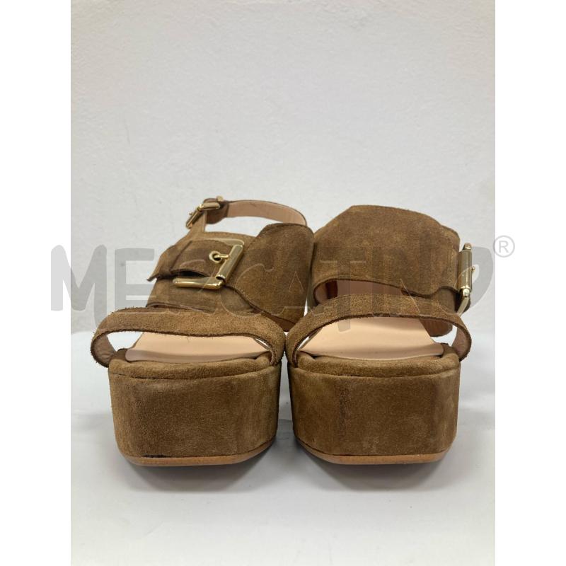 SANDALI DONNA R COMPANY PELLE BEIGE TACCO LARGO QUADRATO | Mercatino dell'Usato Gazzada schianno 2