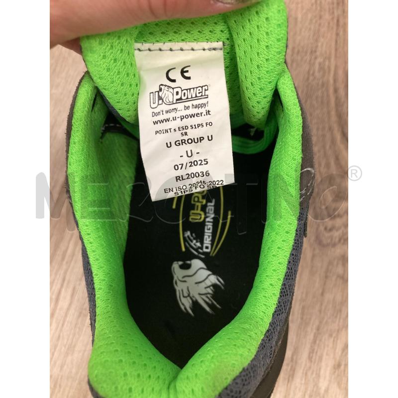 SCARPE ANTINFORTUNISTICHE UPOWER GRIGIO VERDE  | Mercatino dell'Usato Gazzada schianno 5