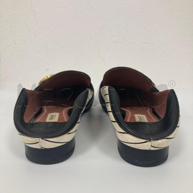 SCARPE DONNA BALLY RIGHE BIANCHE NERE FIBIA DORATA | Mercatino dell'Usato Gazzada schianno 2